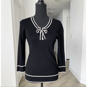 Talbots Black Sweater with Bow